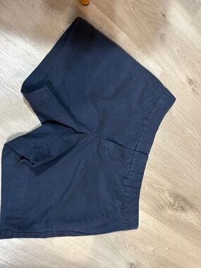 Tommy Hilfiger Women's Navy Flat-Front Cotton Shorts